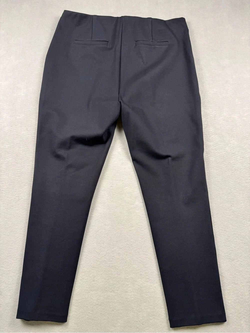 Vineyard Vines Navy Blue Ponte Knit Ankle Pintuck Pants Women Size XL Classic